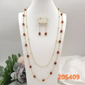 2 pcs of long chain and earrings 2in1 chain