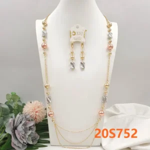 2 pcs of long chain and earrings