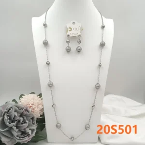 2 pcs of long chain and earrings