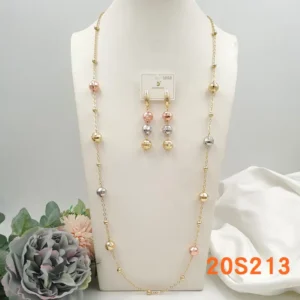 2 pcs of long chain and earrings