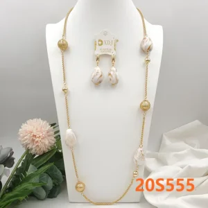 2 pcs of long chain and earrings