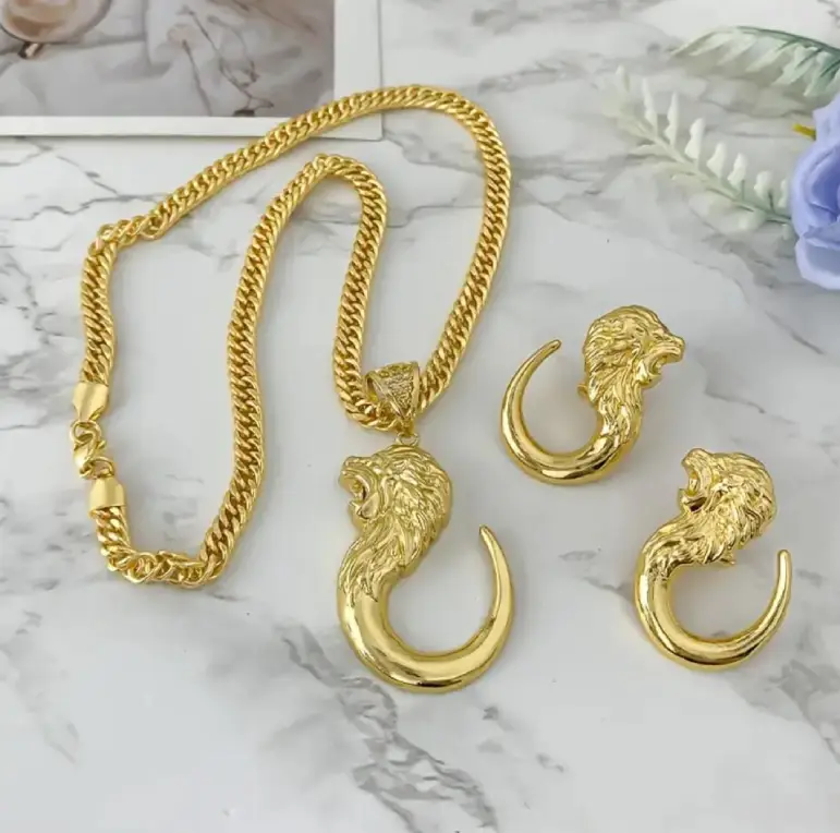 3pcs of Italian 18k plated gold