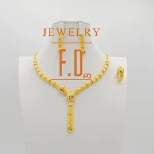Saudi 24k plated gold jewelry 3pcs
