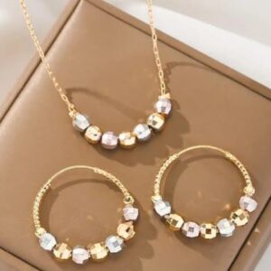 18k Gold plated 3 tone 3pcs jewelry