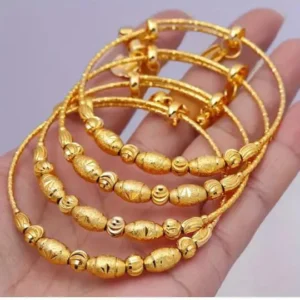 24k Saudi Gold plated bangles 3pcs