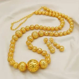 Gold plated 24k 2pcs long chain jewelry