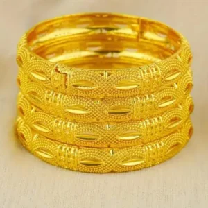 Saudi 24k plated Gold bangle 3pcs